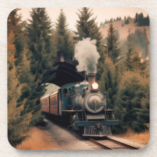 Dampflokomotive Zug Getränkeuntersetzer