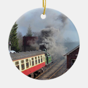DAMPFLOKOMOTIVEN KERAMIK ORNAMENT