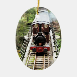 DAMPFLOKOMOTIVEN KERAMIKORNAMENT