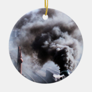 DAMPFLOKOMOTIVEN KERAMIKORNAMENT