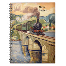 Dampflokzug-Gemälde im Vintage-Stil