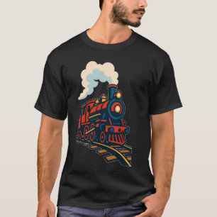 Dampflokzug Vintage Eisenbahn Lokomotive Junge T-Shirt