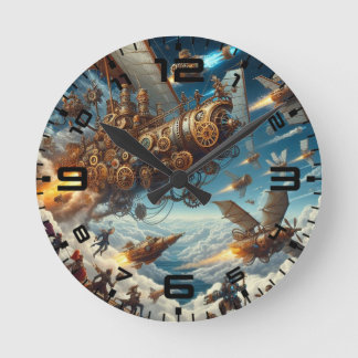 Dampfluhrwerk-Themen 8 Zoll Acryl-Wanduhr Runde Wanduhr
