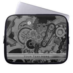 Dampfmaschine (Monochrom) Laptopschutzhülle
