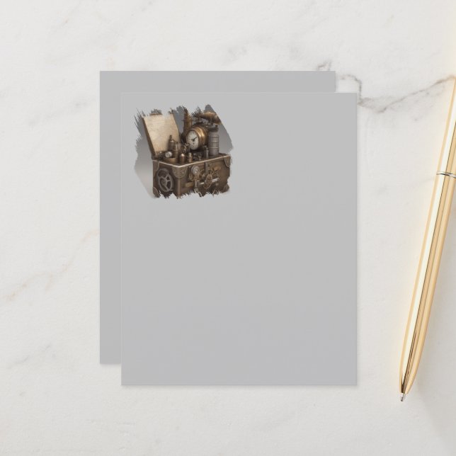 Dampfmaschine - Vintage Schatztruhe (Vorderseite/Rückseite Beispiel)