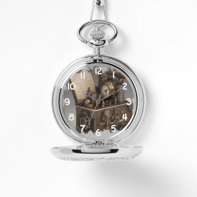 Dampfmaschine - Vintage Schatztruhe Armbanduhr (Vorderseite)