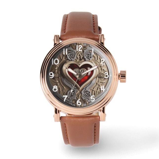 Dampfmaschine - Vintage Schatztruhe Armbanduhr (Vorderseite)