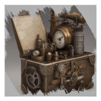Dampfmaschine - Vintage Schatztruhe