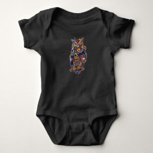Dampfmaschinen-Eule Baby Strampler