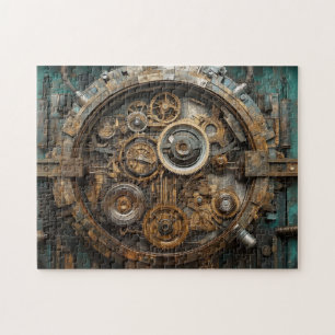 Dampfmaschinen-Innenleben einer großen Uhr Puzzle