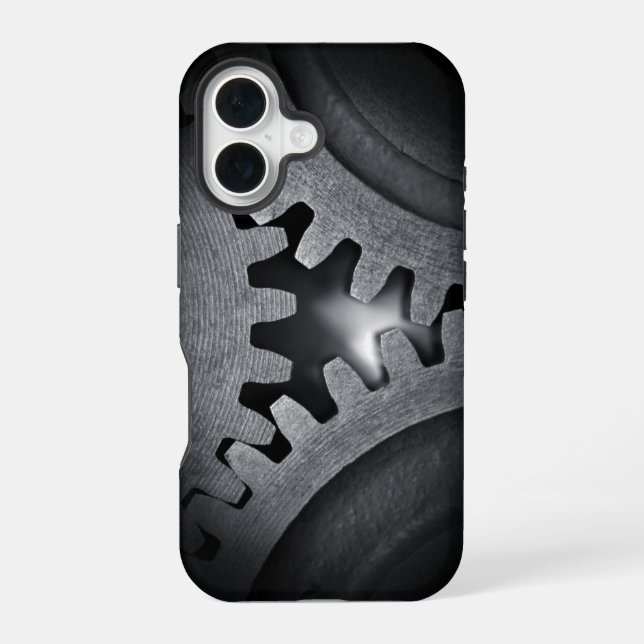 Dampfmechanik-Getriebe iPhone 16 Hülle (Rückseite)