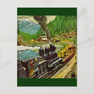 Dampfmotor Postkarte