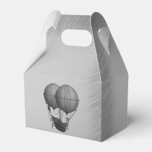 Dampfpanzer Silber Heißluftballons mit Schiff Geschenkschachtel
