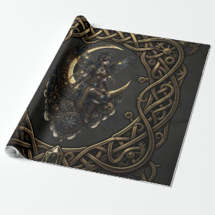 Dampfpunk-Elfenhüterin. Geschenkpapier