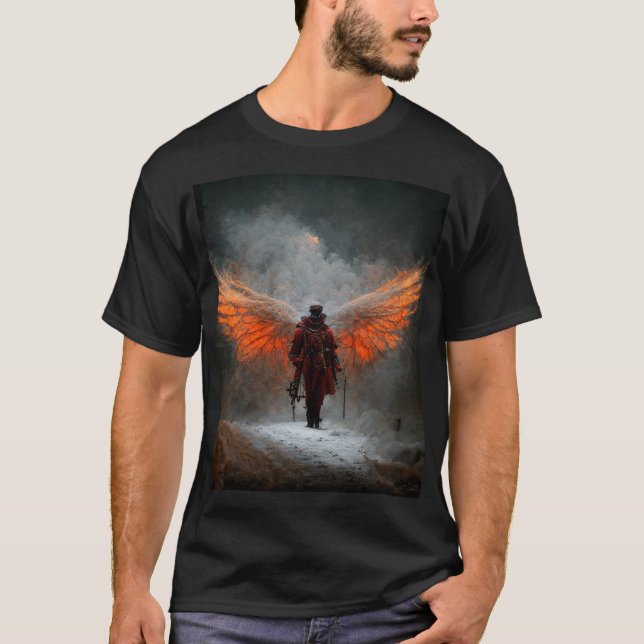 Dampfpunk-Feuerdemon T-Shirt (Vorderseite)