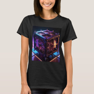 Dampfpunk-Fraktal-Reflektive Musikbox T-Shirt