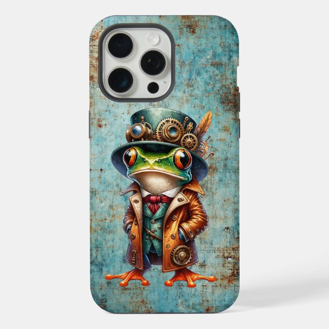 Dampfpunk-Frosch iPhone Hülle (Rückseite)