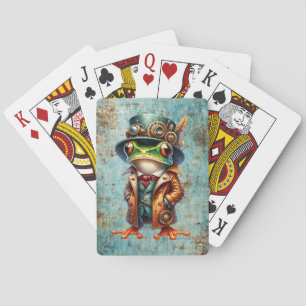 Dampfpunk-Frosch Spielkarten