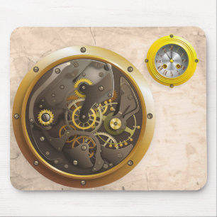 Dampfpunk-Uhr Mousepad