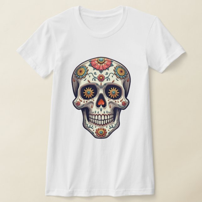 Dampfpunk-Zuckerschädel T-Shirt (Ablage )