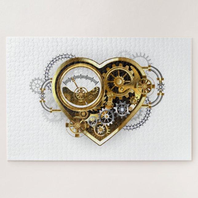 Dampfpunktherz mit Manometer Puzzle (Horizontal)