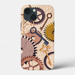 Dampfrad, Getriebe, Schlüssel, Alte Ölfarbe Case-Mate iPhone Hülle