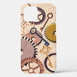 Dampfrad, Getriebe, Schlüssel, Alte Ölfarbe Case-Mate iPhone Hülle
