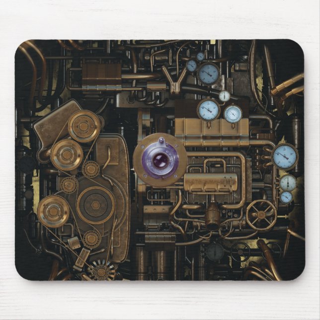 Dampfradar Messgerät Zahnrad Kamera Mousepad (Vorne)