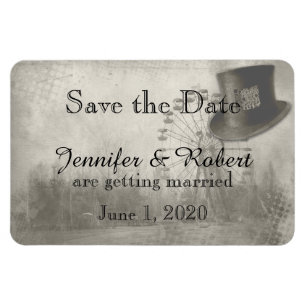 Dampfrädern Karneval Zylinder Hochzeit Save-the-Da Magnet