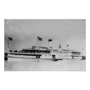 Dampfschiff City of Toledo für Passagiere auf den Fotodruck