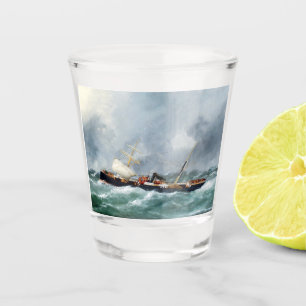 Dampfschiff Finsbury 1881 Schnapsglas
