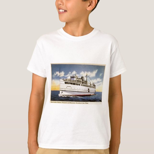 Dampfschiff Naushon, Nantucket Steamboat Line, Mas T-Shirt (Vorderseite)