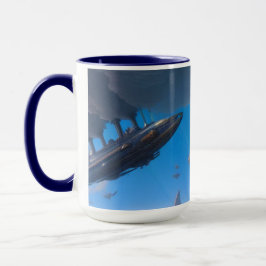 Dampfschiff-Steampunk-Tasse Tasse