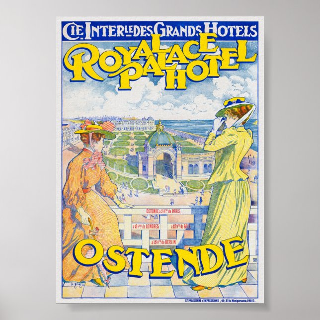 Dampfschiffahrt Zürichsee Vintage Poster 1900 (Vorne)