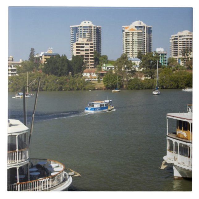 Dampfschiffe, Brisbane River, Brisbane, Fliese (Vorderseite)