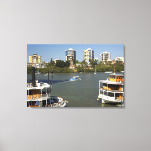 Dampfschiffe, Brisbane River, Brisbane, Leinwanddruck