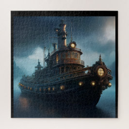 Dampfschlepper an einem bewölkten Tag Mauspad Puzzle