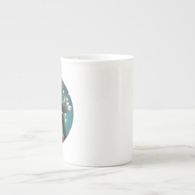 Dampftaucher für Perlen Prozellantasse (Vorderseite)