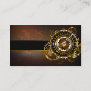 Dampfuhr mit antiken Gängen Begleitkarte