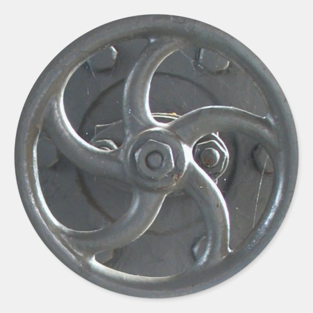 Dämpfungsregler für Motor Runder Aufkleber (Vorderseite)