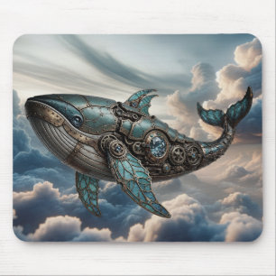 Dampfwal in Wolken Mousepad