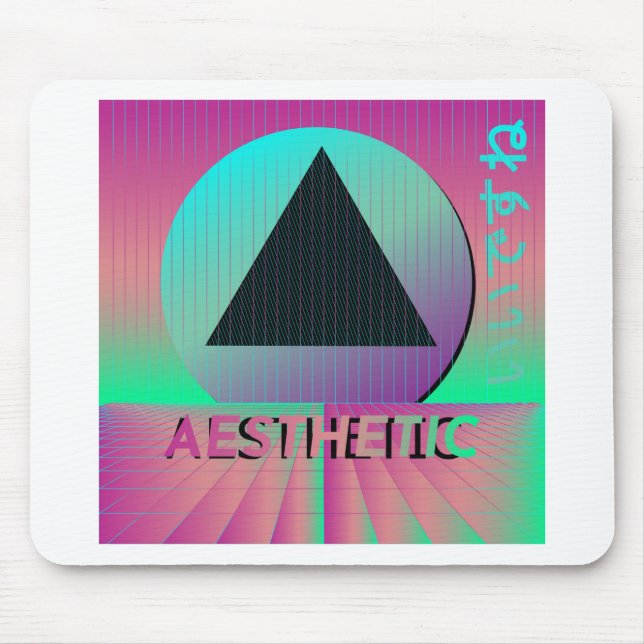 dampfwellenästhetisch mousepad (Vorne)