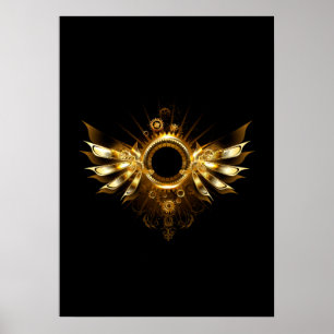 Dampfwelt Flügel Poster