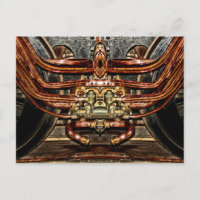 Dampfzug aus Kupfer - Motor