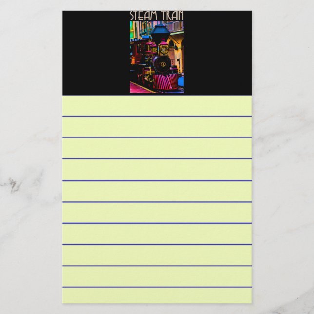 Dampfzug Briefpapier (Vorderseite)