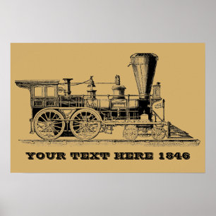 Dampfzug der viktorianischen Ära Poster