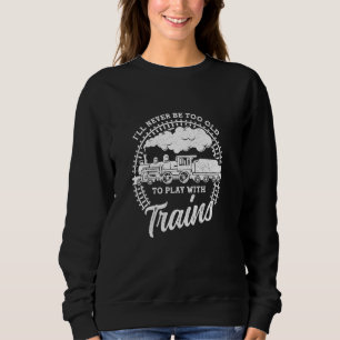 Dampfzug Eisenbahn Anhänger Modellbahn Sweatshirt