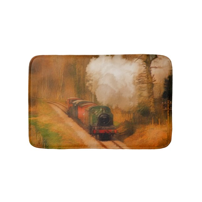 Dampfzug für Bahnreisende Kunst Badematte (Vorderseite)