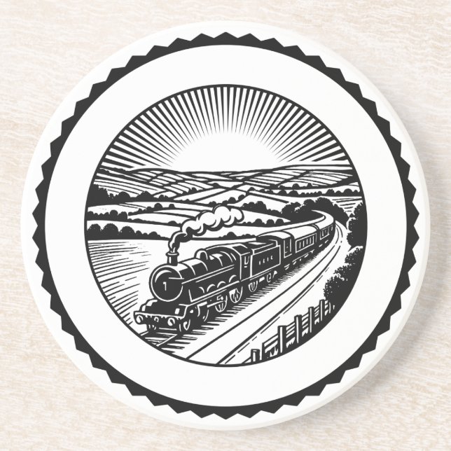 Dampfzug Getränkeuntersetzer (Vorne)