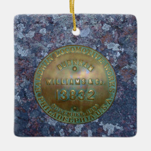 Dampfzug Imitate überzogene Canvas Print Keramikornament